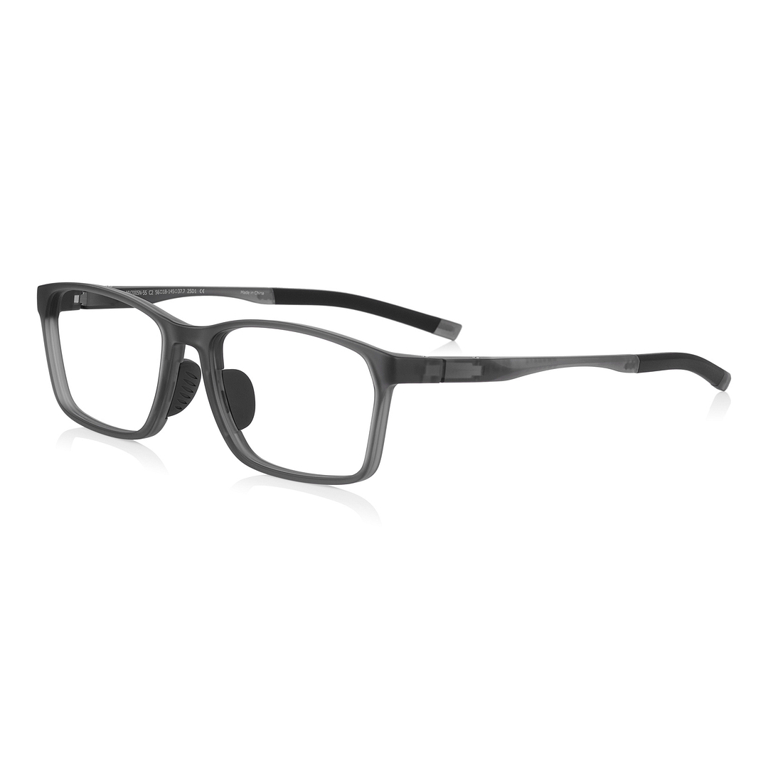 OWNDAYS | MOVE Matte Gray Full Rim Rectangle left side